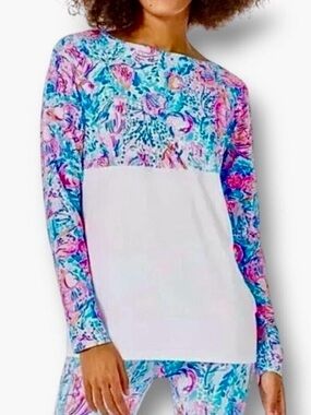 Lilly Pulitzer Finn Long-Sleeve Top, Treasure Trove, Size Medium (M)